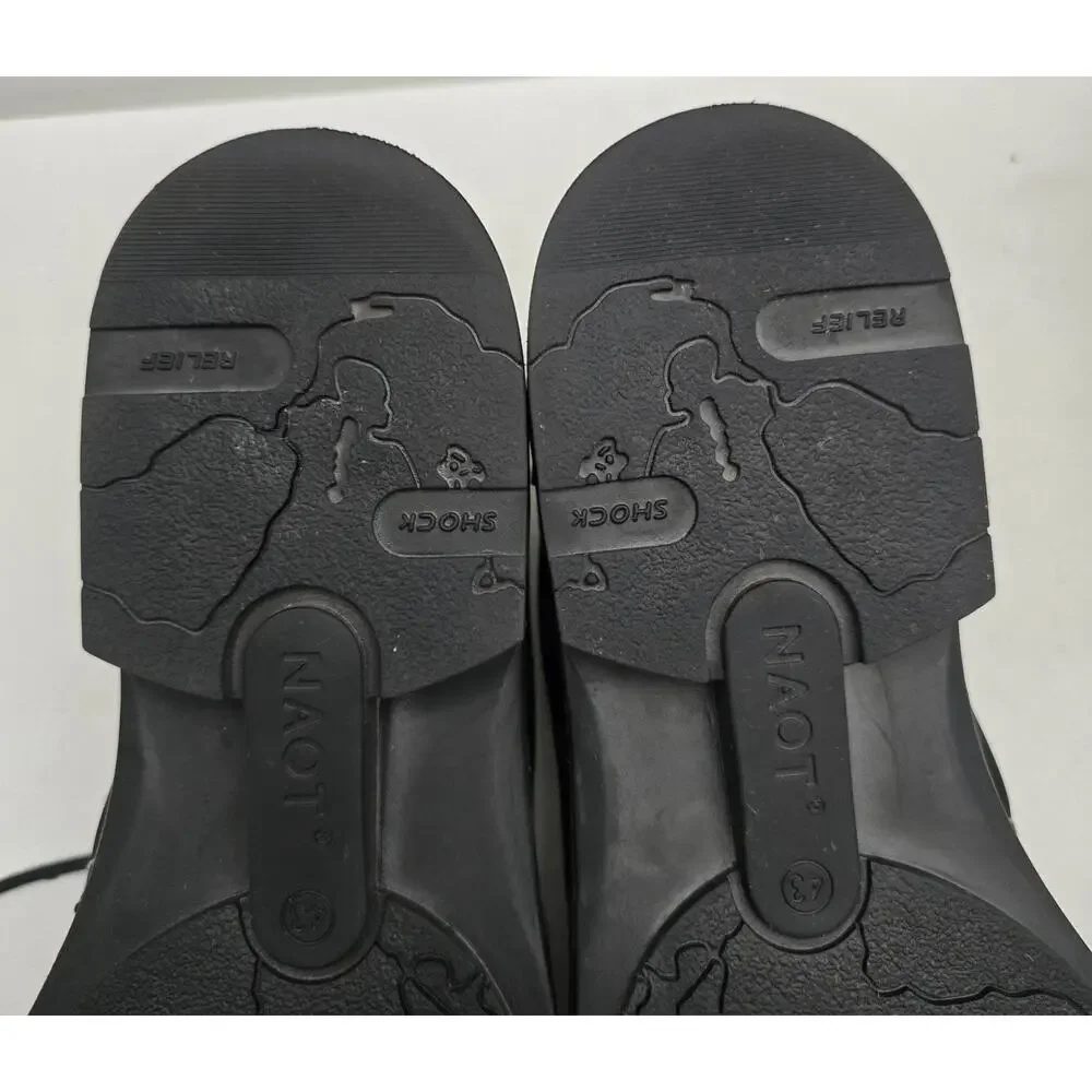 Naot Chief Oxford Shoes Black Nubuck Leather Mens 9.5/10 EU 43 Business Casual